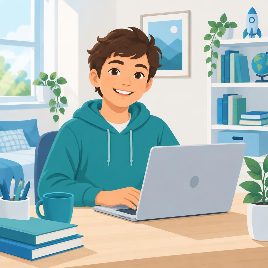 Illustration of the young founder of ScreenSense